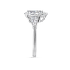 2 Carat Lab-Grown Pear Trilogy With Side Baguettes White Gold Ring