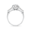 2 Carat Lab-Grown Pear Trilogy With Side Baguettes White Gold Ring