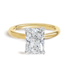 3 Carat Lab-Grown Radiant Solitaire Yellow Gold Ring