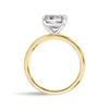 3 Carat Lab-Grown Radiant Solitaire Yellow Gold Ring