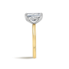 3 Carat Lab-Grown Radiant Solitaire Yellow Gold Ring