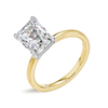 3 Carat Lab-Grown Radiant Solitaire Yellow Gold Ring