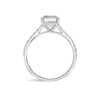 2 Carat Natural Emerald Diamond Band White Gold Ring