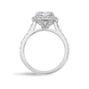 2.5 Carat Lab-Grown Cushion Halo White Gold Ring