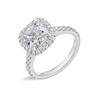 2.5 Carat Natural Cushion Halo White Gold Ring