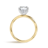 3 Carat Lab-Grown Emerald Solitaire Yellow Gold Ring