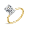 3 Carat Lab-Grown Emerald Solitaire Yellow Gold Ring