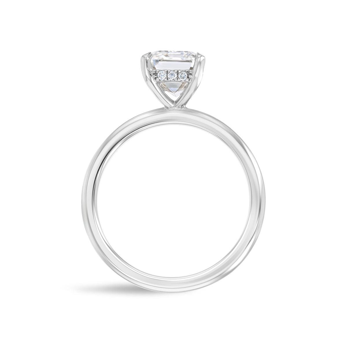 2.5 Lab-Grown Emerald Solitaire White Gold Ring
