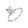 2.5 Lab-Grown Emerald Solitaire White Gold Ring