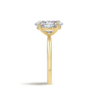 2 Carat Natural Oval Solitaire Yellow Gold Ring