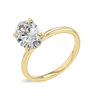 2 Carat Lab-Grown Oval Solitaire Yellow Gold Ring