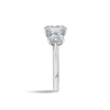 3 Carat Natural Asscher Trilogy With Side Asschers White Gold Ring
