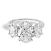 3 Carat Natural Oval Trilogy With Side Ovals White Gold Ring