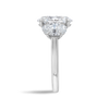 3 Carat Lab-Grown Oval Trilogy With Side Ovals White Gold Ring