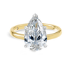3 Carat Lab-Grown Pear Solitaire Yellow Gold Ring