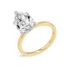 3 Carat Lab-Grown Pear Solitaire Yellow Gold Ring