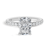 2 Carat Lab-Grown Radiant Diamond Band White Gold Ring