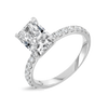 2 Carat Lab-Grown Radiant Diamond Band White Gold Ring