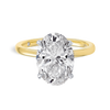 4 Carat Natural Oval Solitaire Yellow Gold Ring