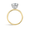 4 Carat Natural Oval Solitaire Yellow Gold Ring