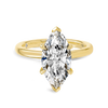 3 Carat Natural Marquise Solitaire Yellow Gold Ring
