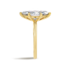 3 Carat Lab-Grown Marquise Solitaire Yellow Gold Ring