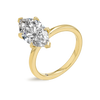 3 Carat Lab-Grown Marquise Solitaire Yellow Gold Ring