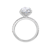 4 Carat Lab-Grown Pear Diamond Band White Gold Ring