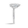 4 Carat Natural Pear Diamond Band White Gold Ring
