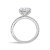 4 Carat Lab-Grown Oval Diamond Band White Gold Ring