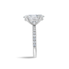 4 Carat Natural Oval Diamond Band White Gold Ring