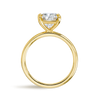 3 Carat Lab-Grown Elongated Cushion Solitaire Yellow Gold Ring