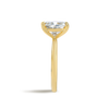 3 Carat Lab-Grown Elongated Cushion Solitaire Yellow Gold Ring