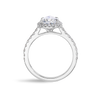 2 Carat Lab-Grown Pear Halo White Gold Ring