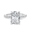 4 Carat Natural Radiant Diamond Band White Gold Ring