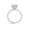 4 Carat Lab-Grown Radiant Diamond Band White Gold Ring