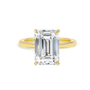 5 Carat Natural Emerald Solitaire Yellow Gold Ring