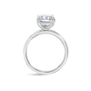 4 Carat Lab-Grown Elongated Cushion Solitaire White Gold Ring