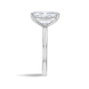 4 Carat Lab-Grown Elongated Cushion Solitaire White Gold Ring