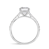 3 Carat Natural Emerald Diamond Band White Gold Ring