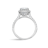 3 Carat Natural Emerald Halo White Gold Ring