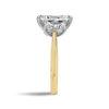 4 Carat Natural Radiant Trilogy With Side Radiants Yellow Gold Ring