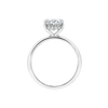2 Carat Natural Oval Solitaire With Hidden Halo White Gold Ring