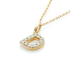 D Letter Natural Diamond Pendant Yellow Gold