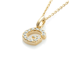 G Letter Natural Diamond Pendant Yellow Gold