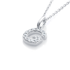 G Letter Natural Diamond Pendant White Gold