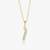 I Letter Natural Diamond Pendant Yellow Gold