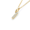 I Letter Natural Diamond Pendant Yellow Gold