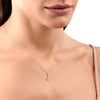 J Letter Natural Diamond Pendant Yellow Gold