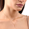 L Letter Natural Diamond Pendant Yellow Gold
